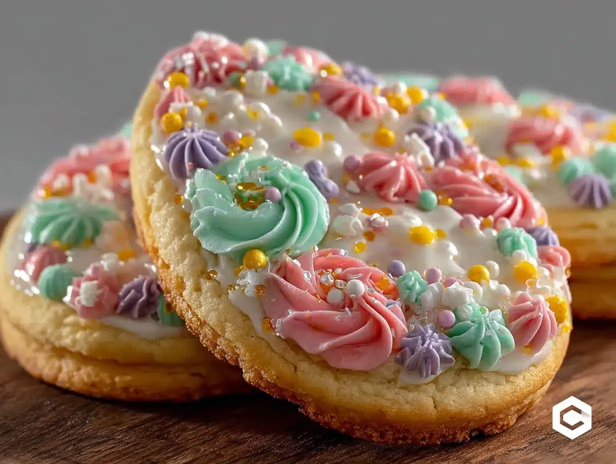Easter egg sugar cookies preparation steps