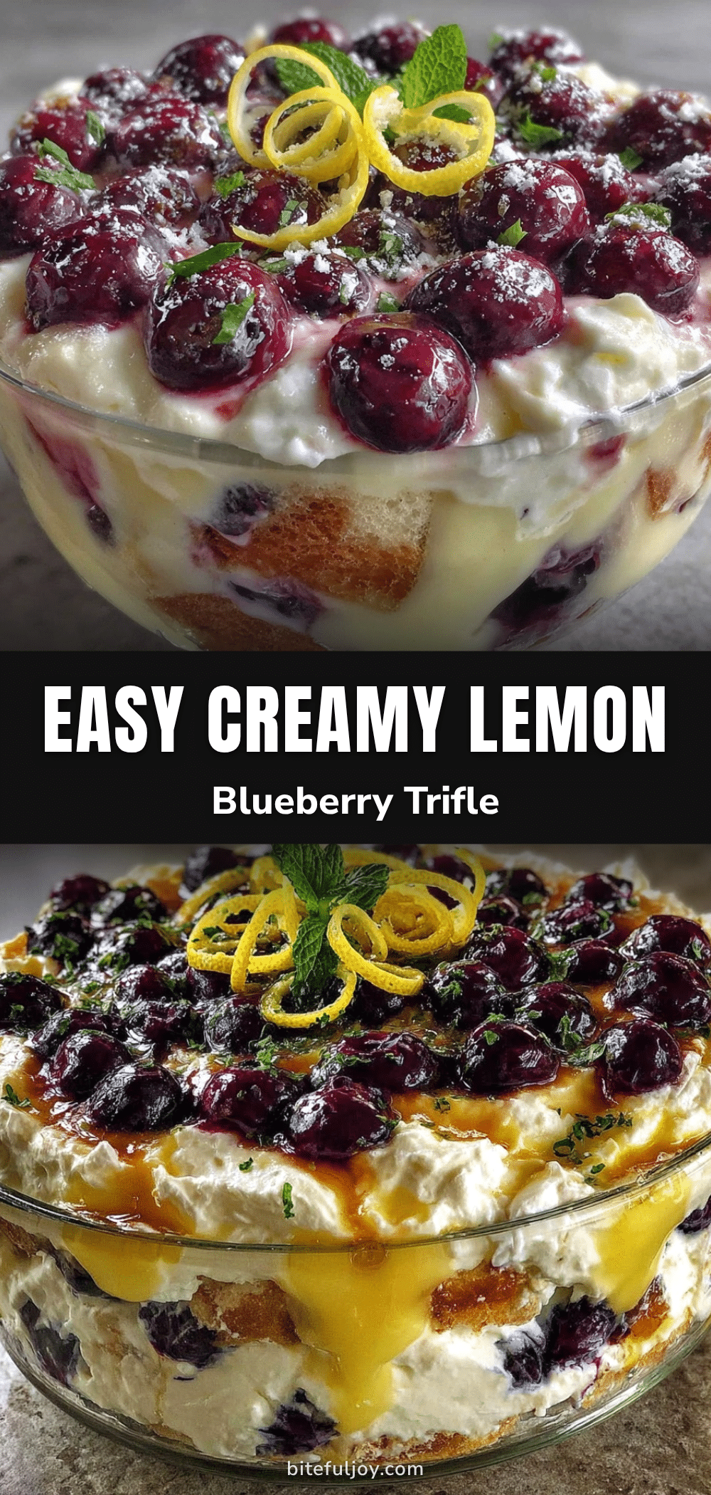 easy creamy lemon blueberry trifle recipe
