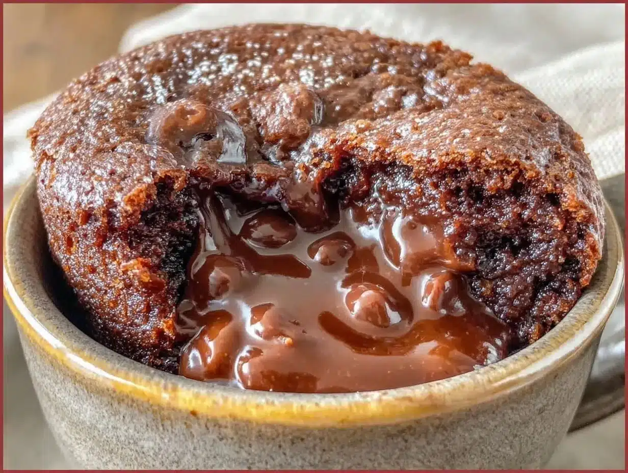 easy single serving molten mug brownie preparation steps