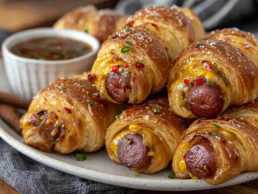 firecracker hot dogs wrapped in crescent rolls - featured image