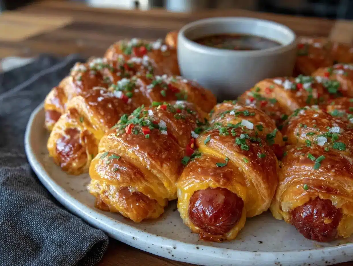 firecracker hot dogs wrapped in crescent rolls preparation steps