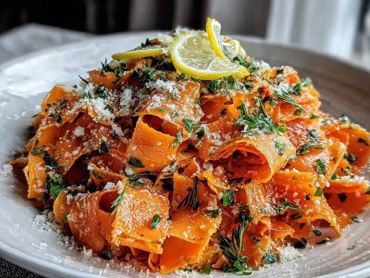fresh carrot ribbon salad preparation steps