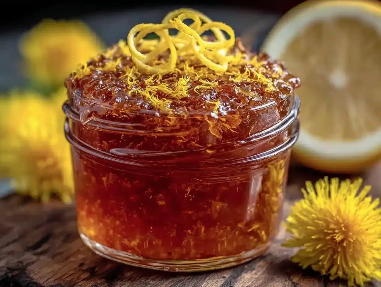 fresh dandelion petal honey preparation steps