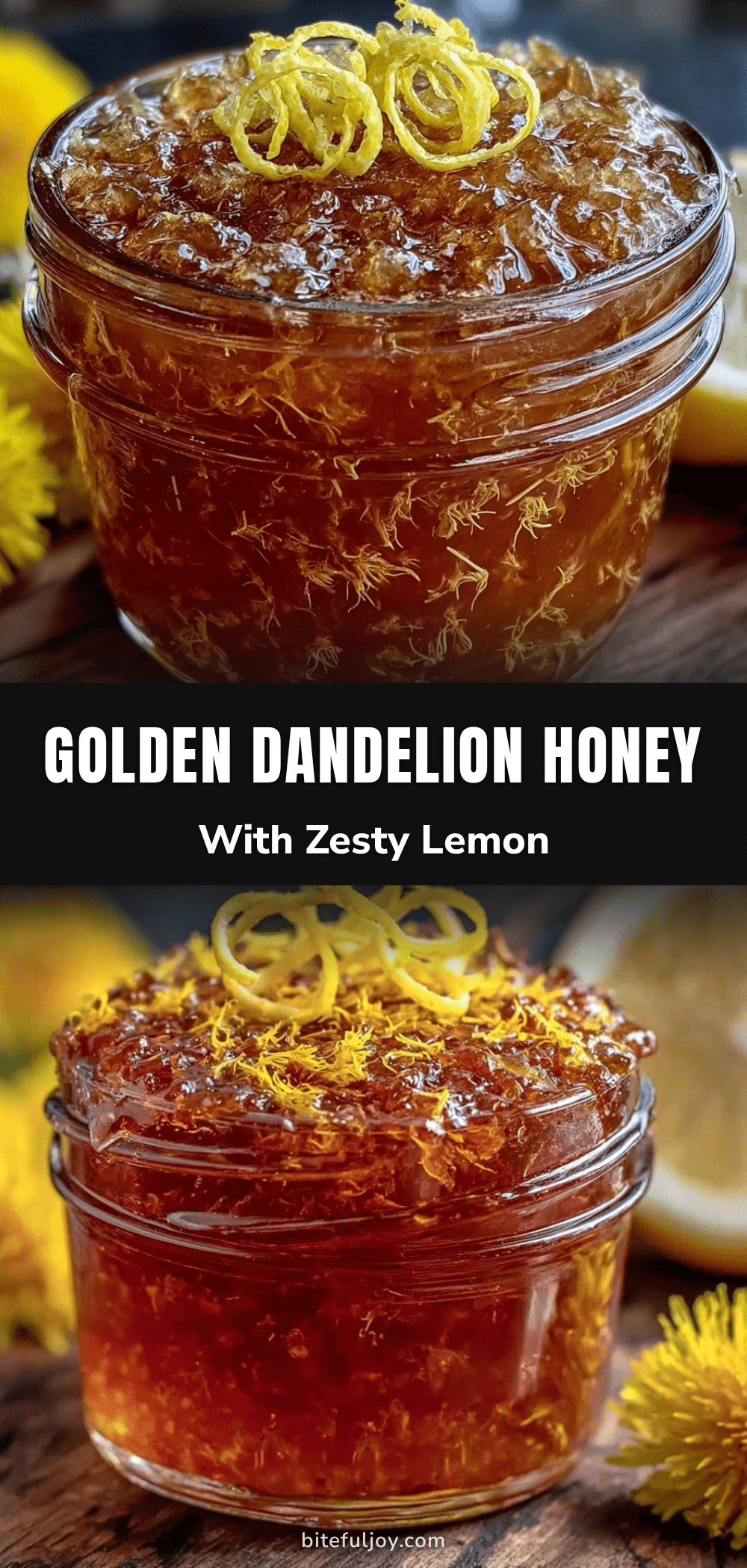 fresh dandelion petal honey recipe