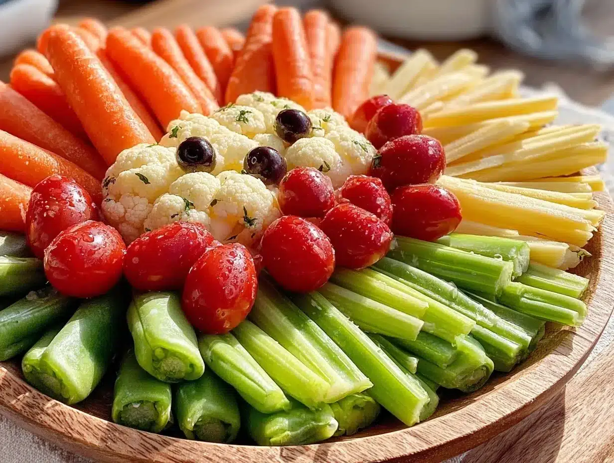 fresh easter bunny veggie tray preparation steps