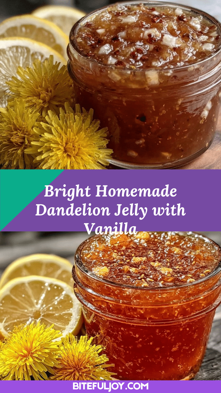 fresh homemade dandelion jelly recipe