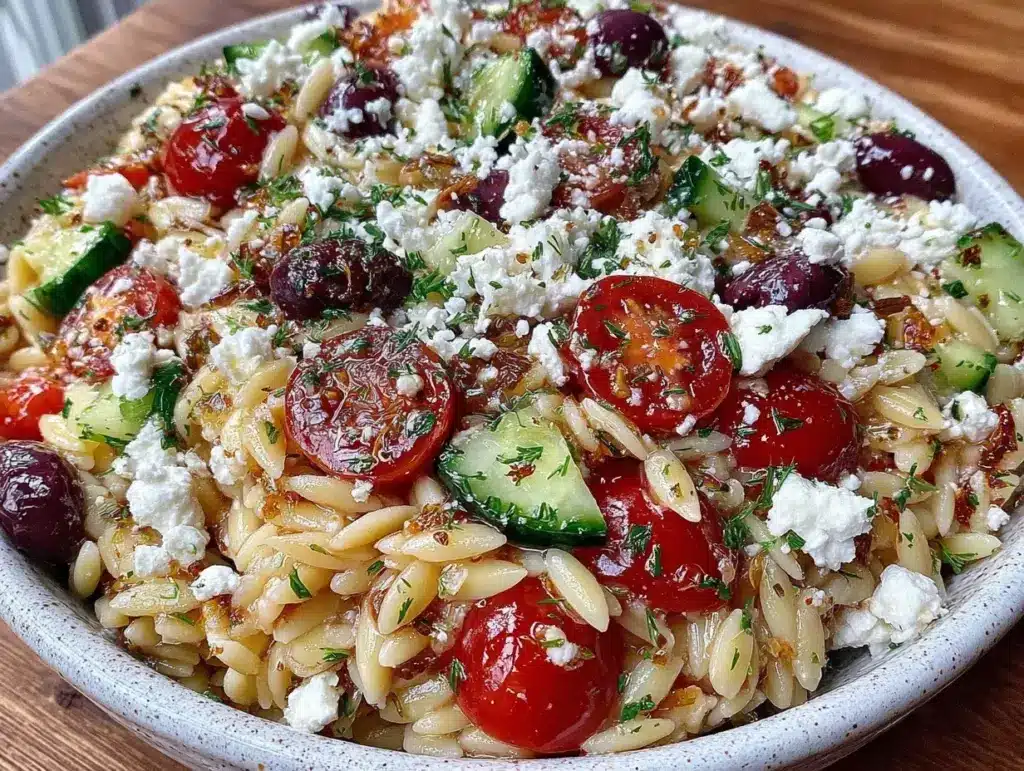 Greek Orzo Pasta Salad - featured image