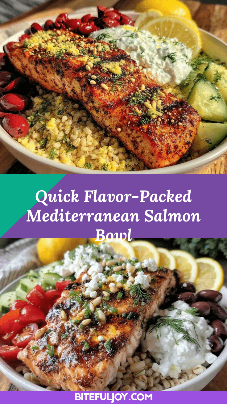 Mediterranean salmon bowl recipe