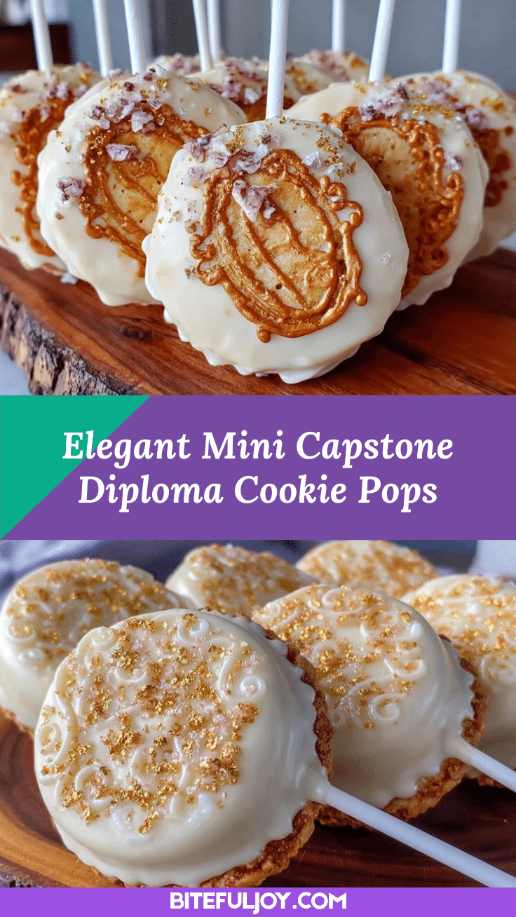 mini Capstone diploma cookie pops recipe
