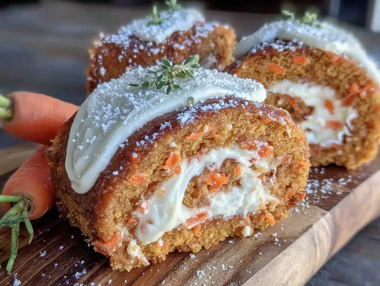 mini carrot cake Swiss rolls preparation steps