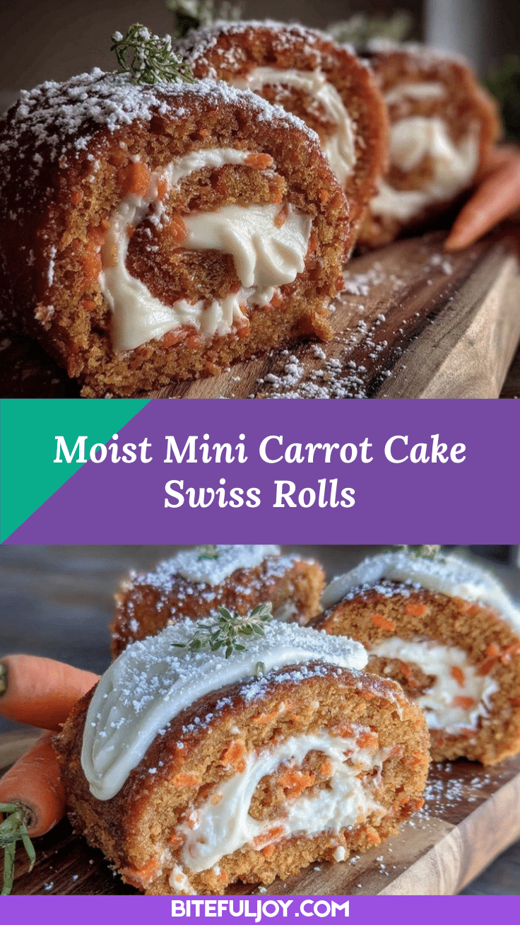mini carrot cake Swiss rolls recipe