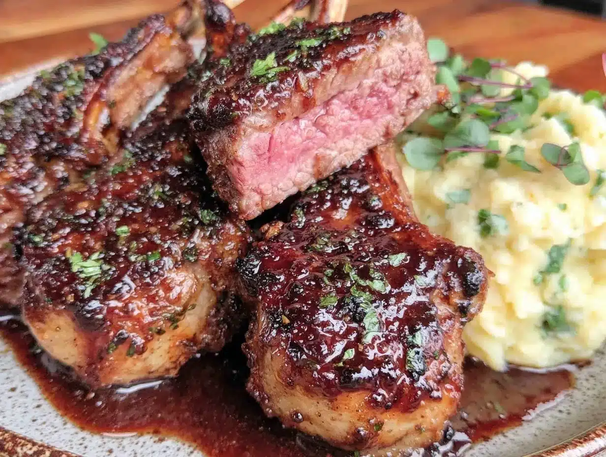 miso glazed Irish lamb chops preparation steps