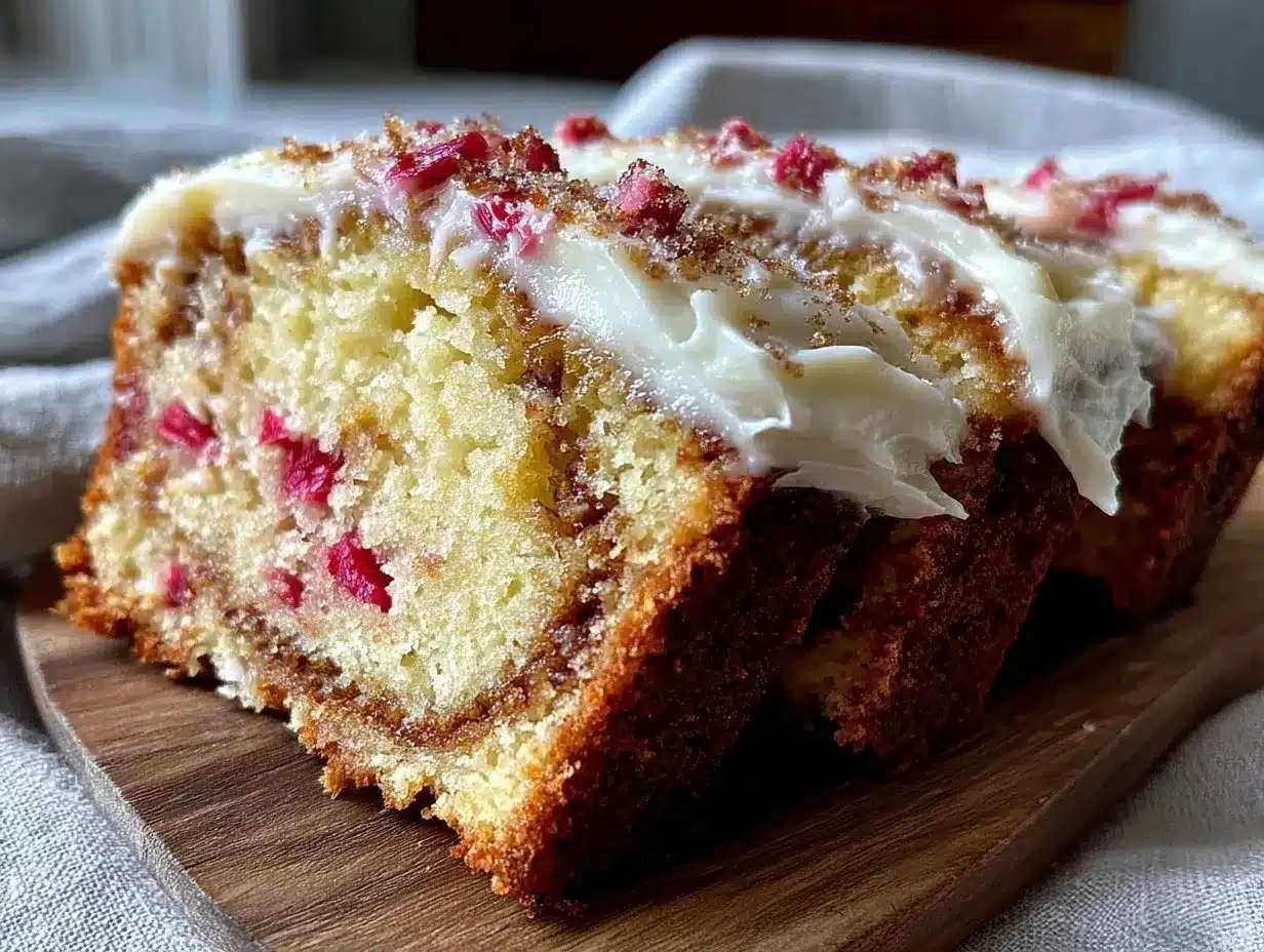 moist rhubarb bread preparation steps