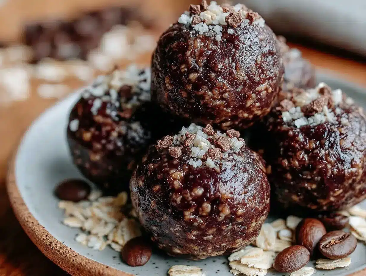 no bake chocolate espresso protein energy bites preparation steps