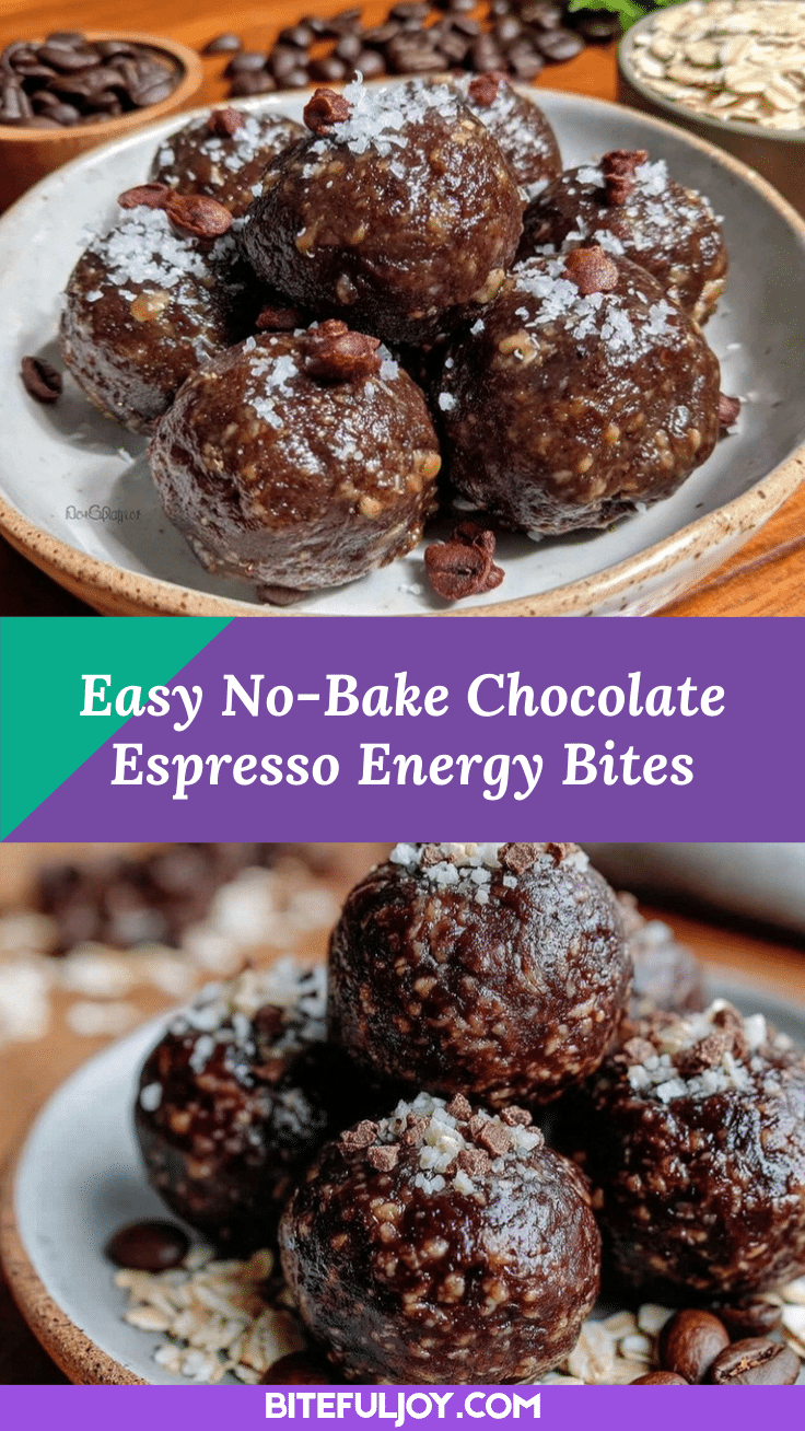 no bake chocolate espresso protein energy bites recipe