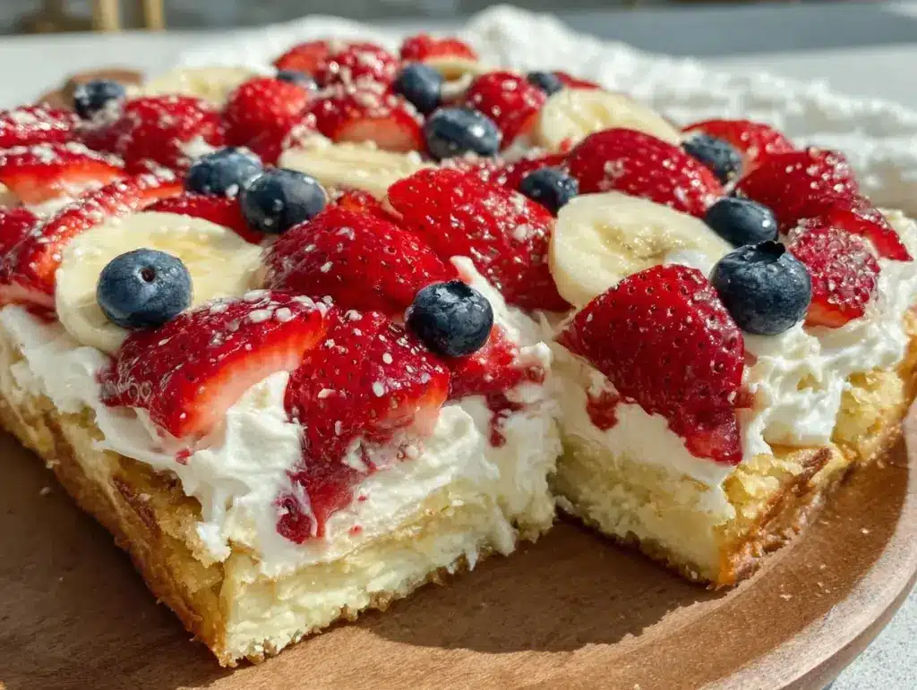 patriotic fruit pizza - featured image