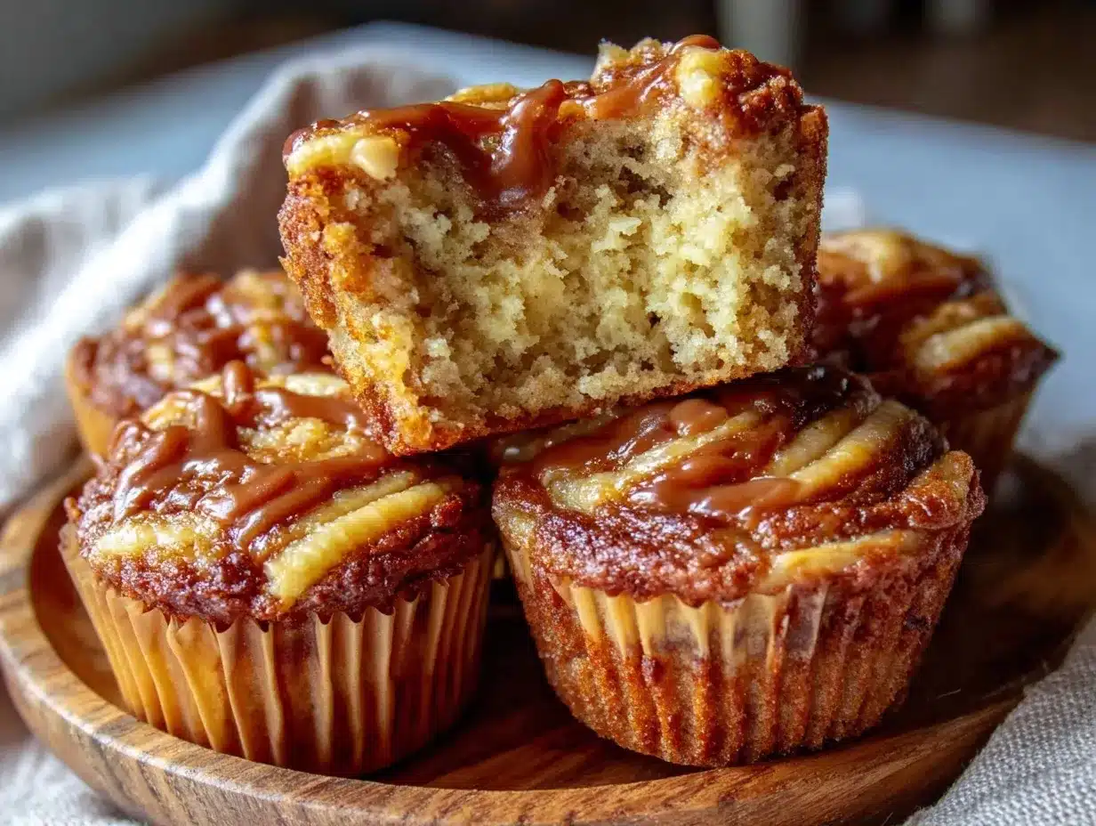 peanut butter swirl banana bread muffins preparation steps