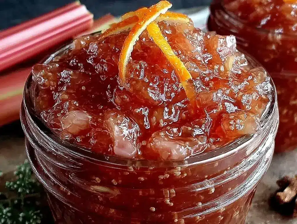 rhubarb jam recipe - featured image