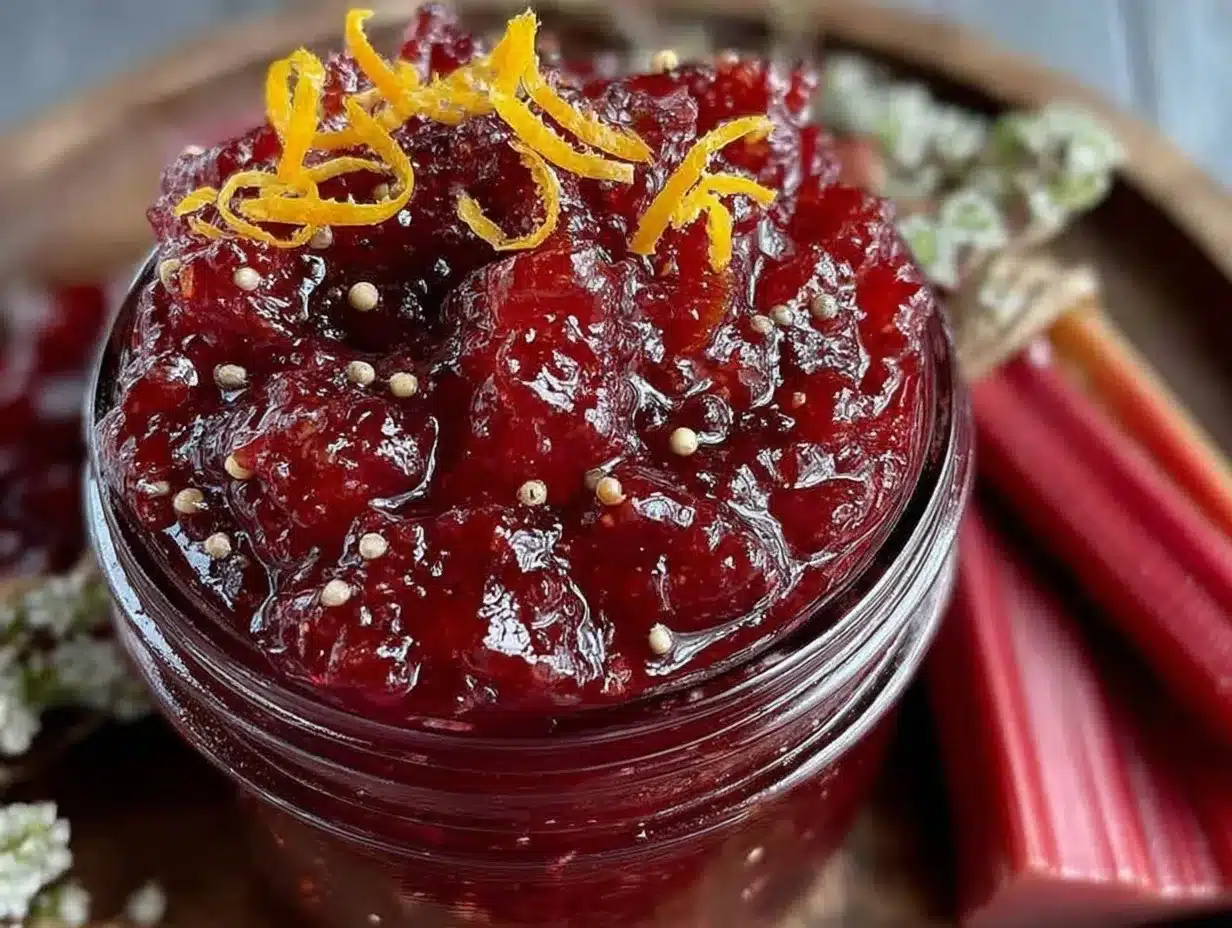 rhubarb jam recipe preparation steps