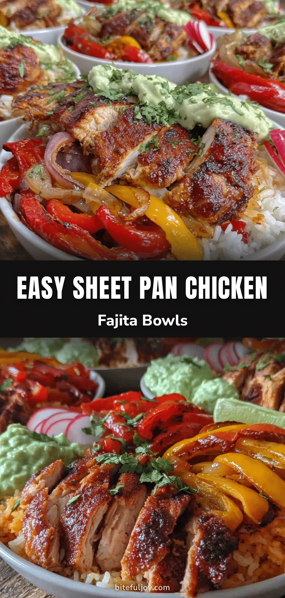 sheet pan chicken fajita meal prep bowls recipe