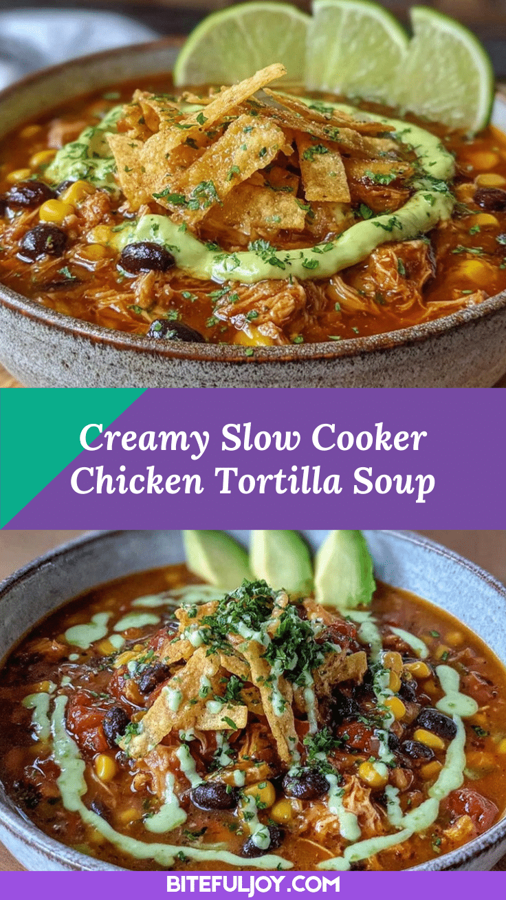 slow cooker chicken tortilla soup recipe