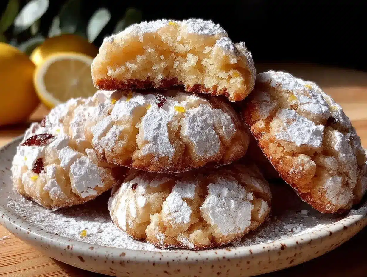 soft lemon crinkle cookies preparation steps