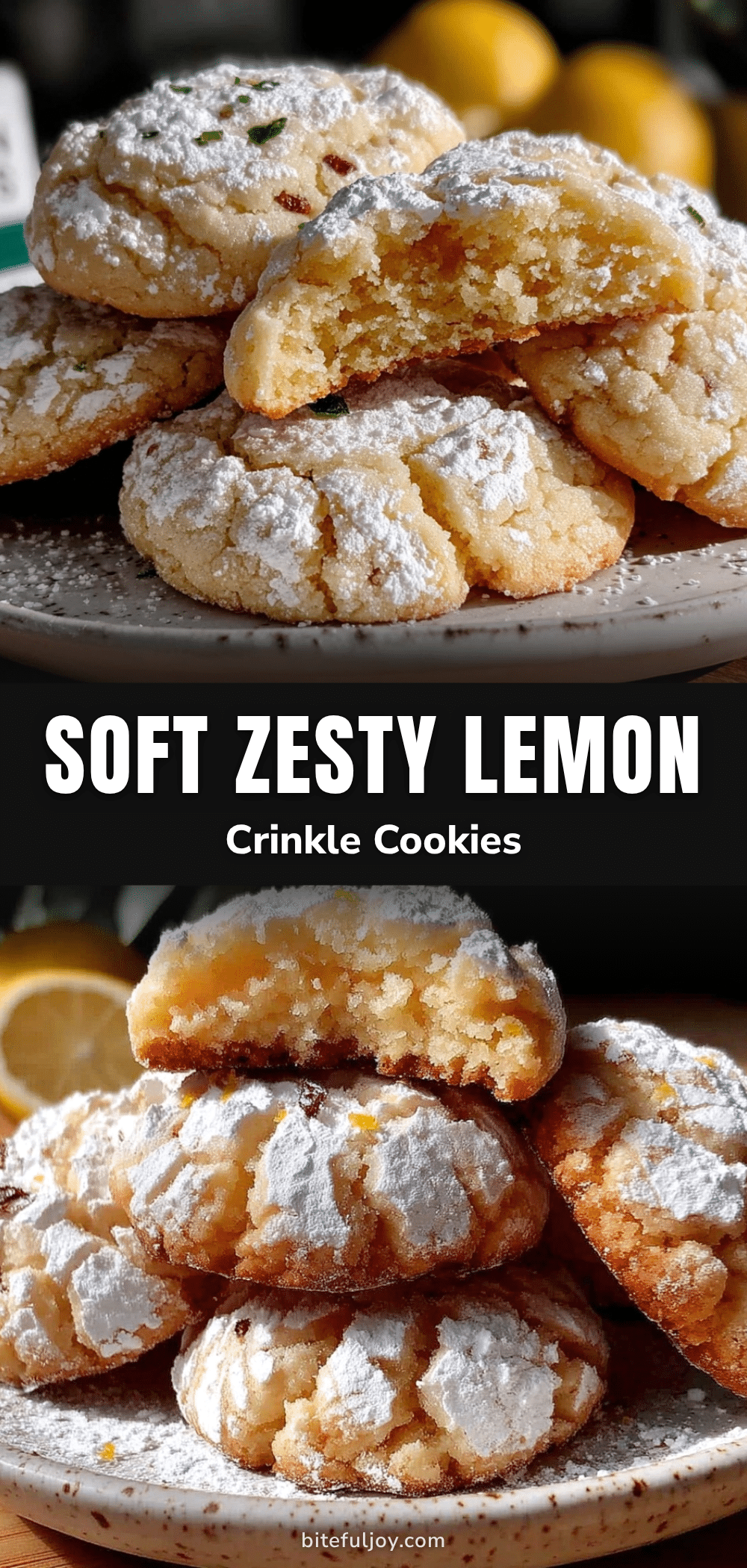 soft lemon crinkle cookies recipe