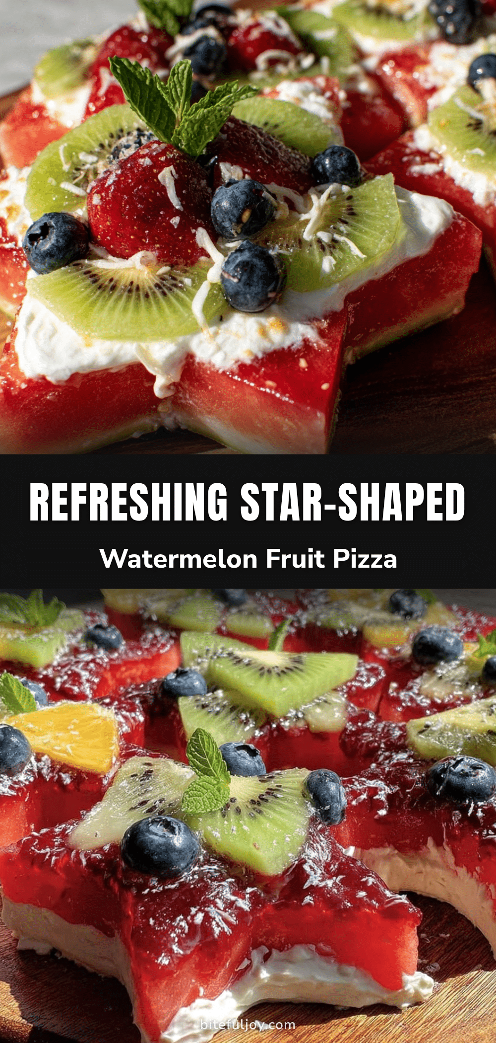 star-shaped watermelon fruit pizza recipe