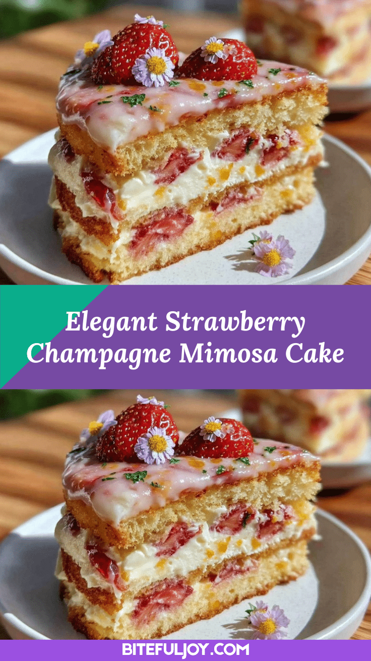 Strawberry Champagne Mimosa Cake recipe
