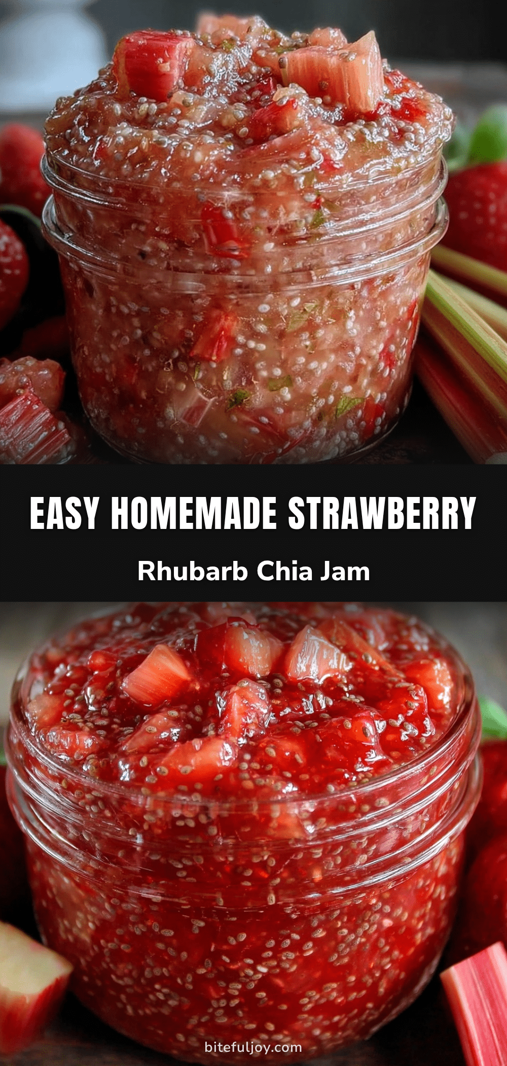 strawberry rhubarb chia jam recipe