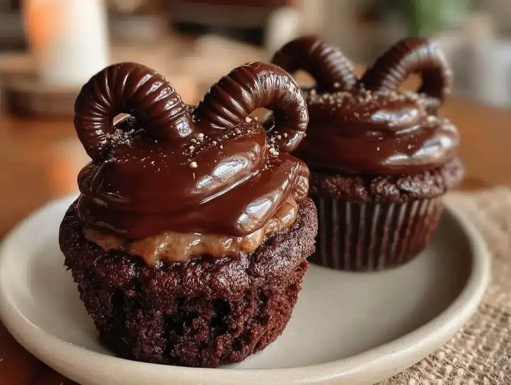 Taurus themed chocolate truffle cupcakes - featured image