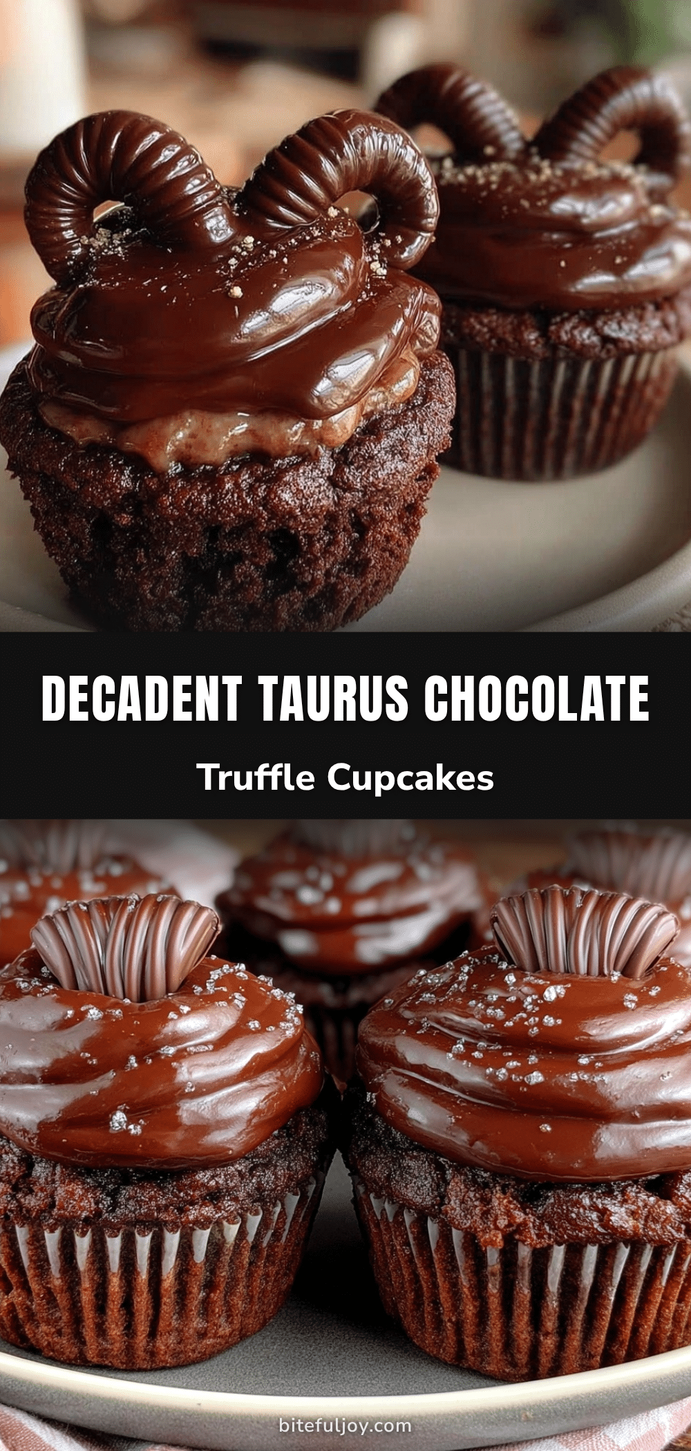Taurus themed chocolate truffle cupcakes recipe