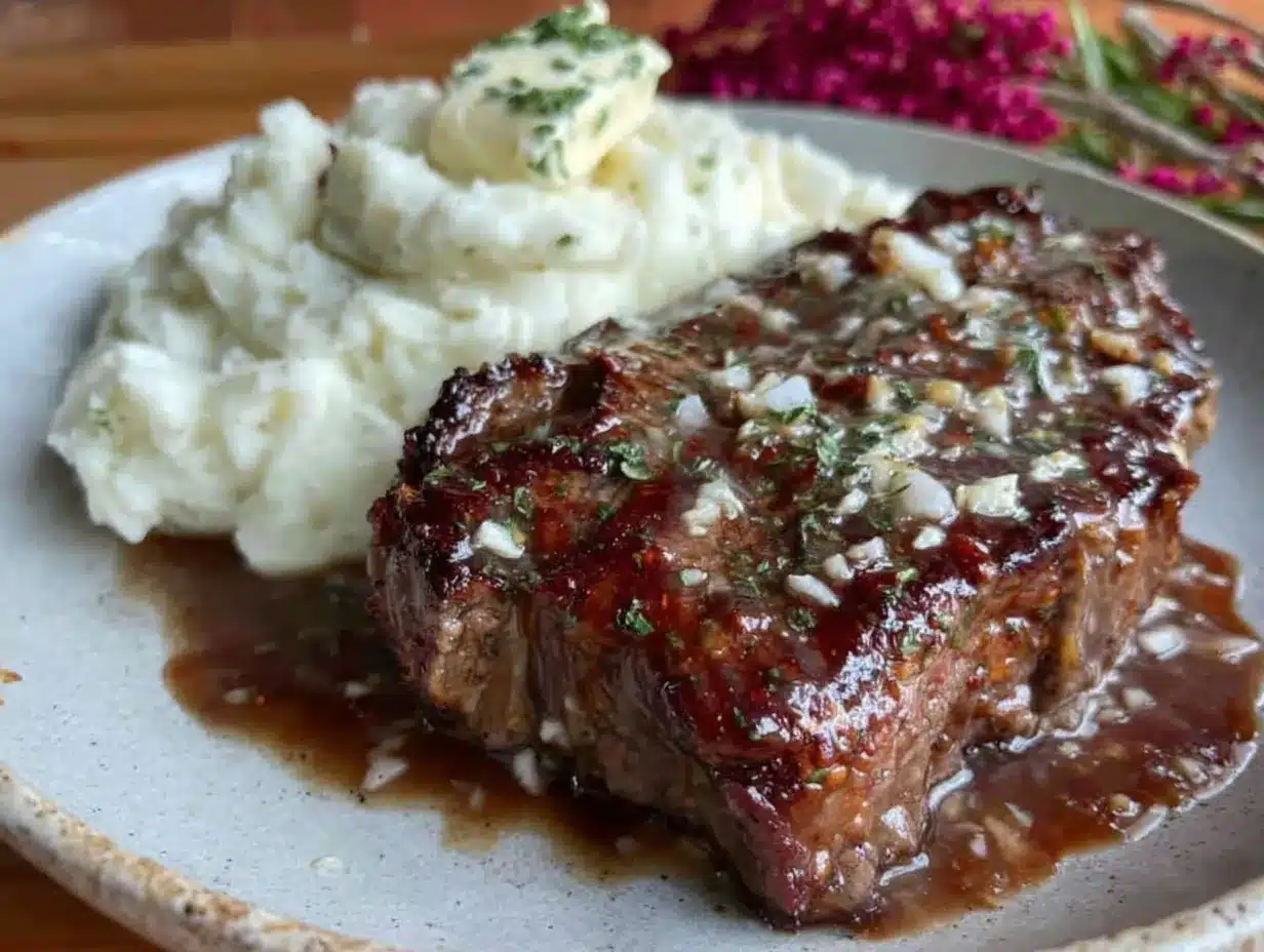tender garlic butter steak preparation steps