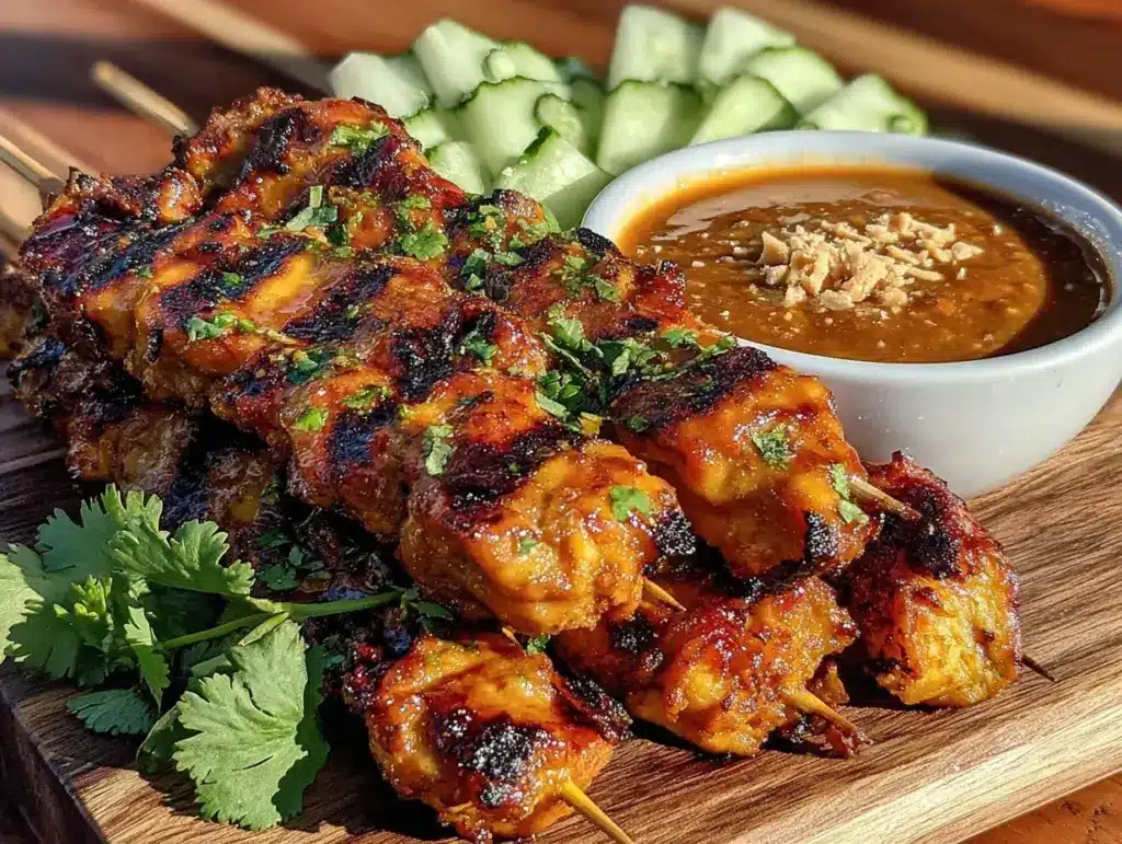 thai grilled chicken satay - featured image