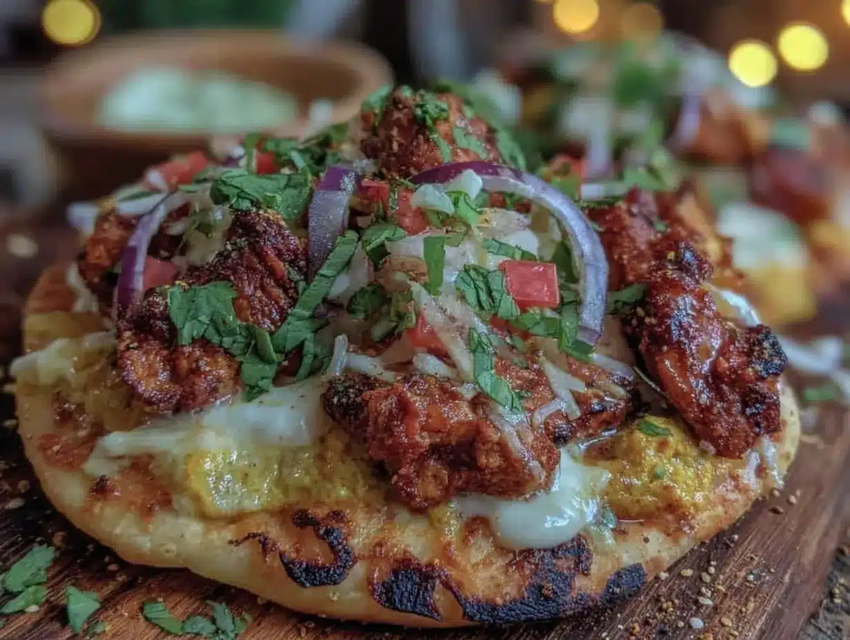 tikka masala flatbread pizza preparation steps