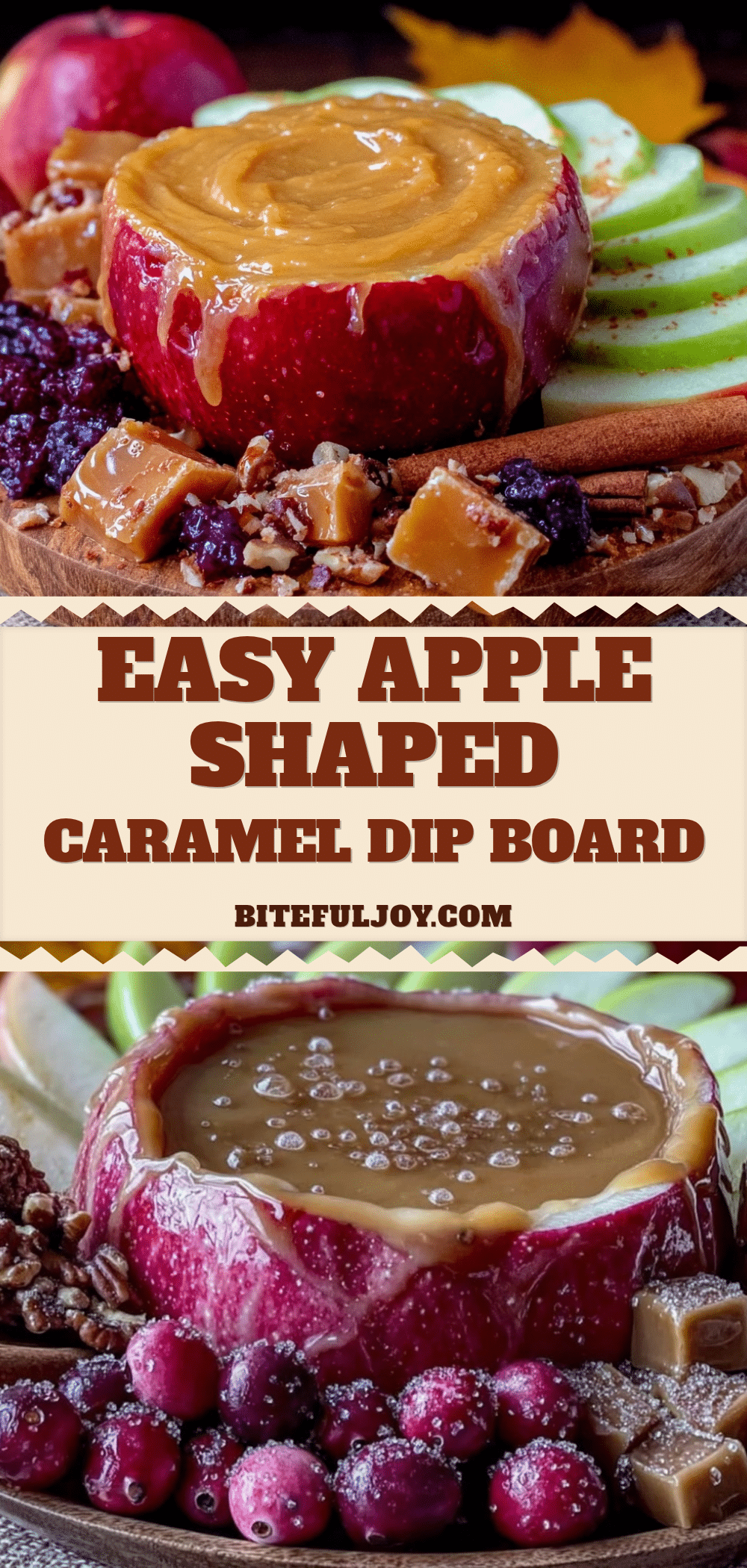 apple shaped caramel apple dip board recipe