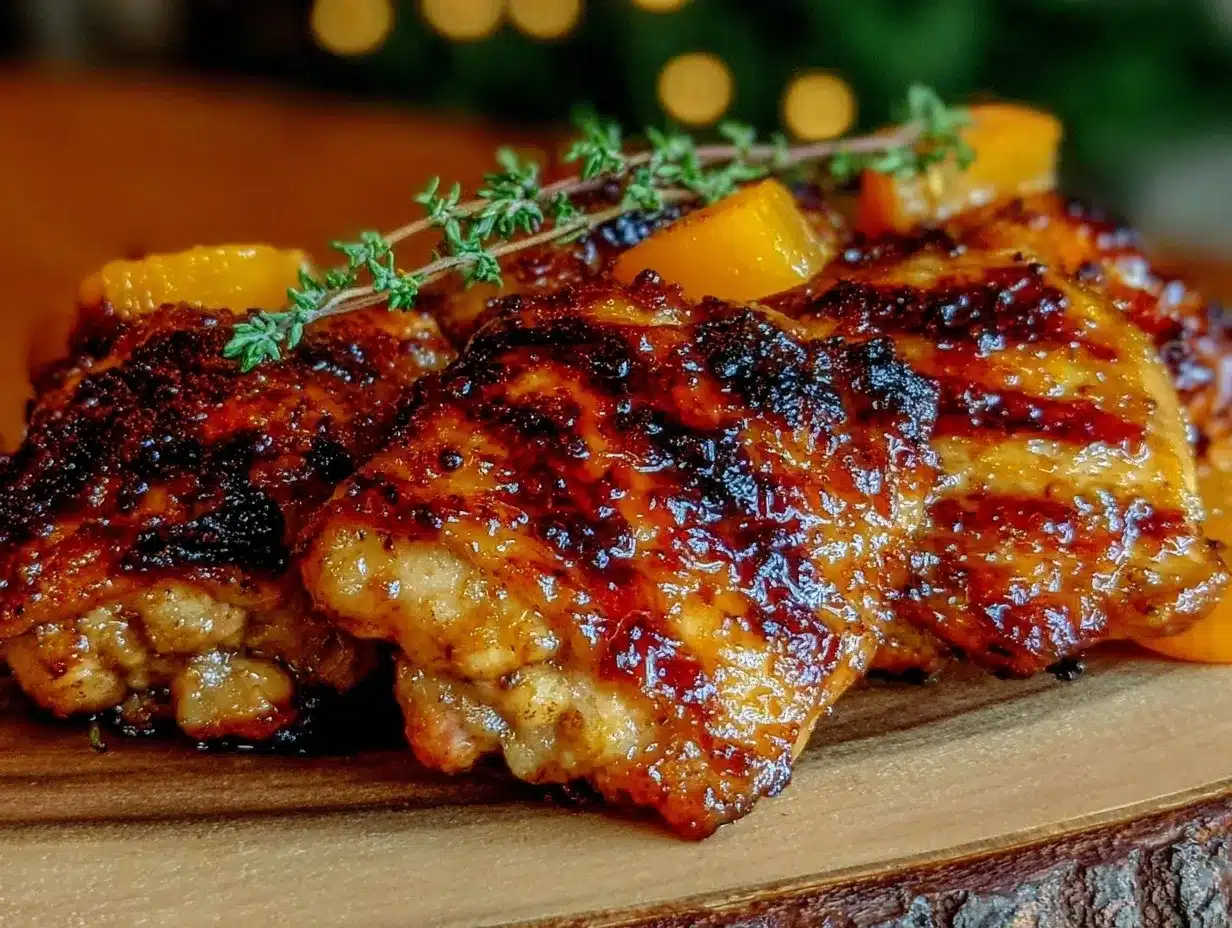 apricot honey dijon grilled chicken thighs preparation steps