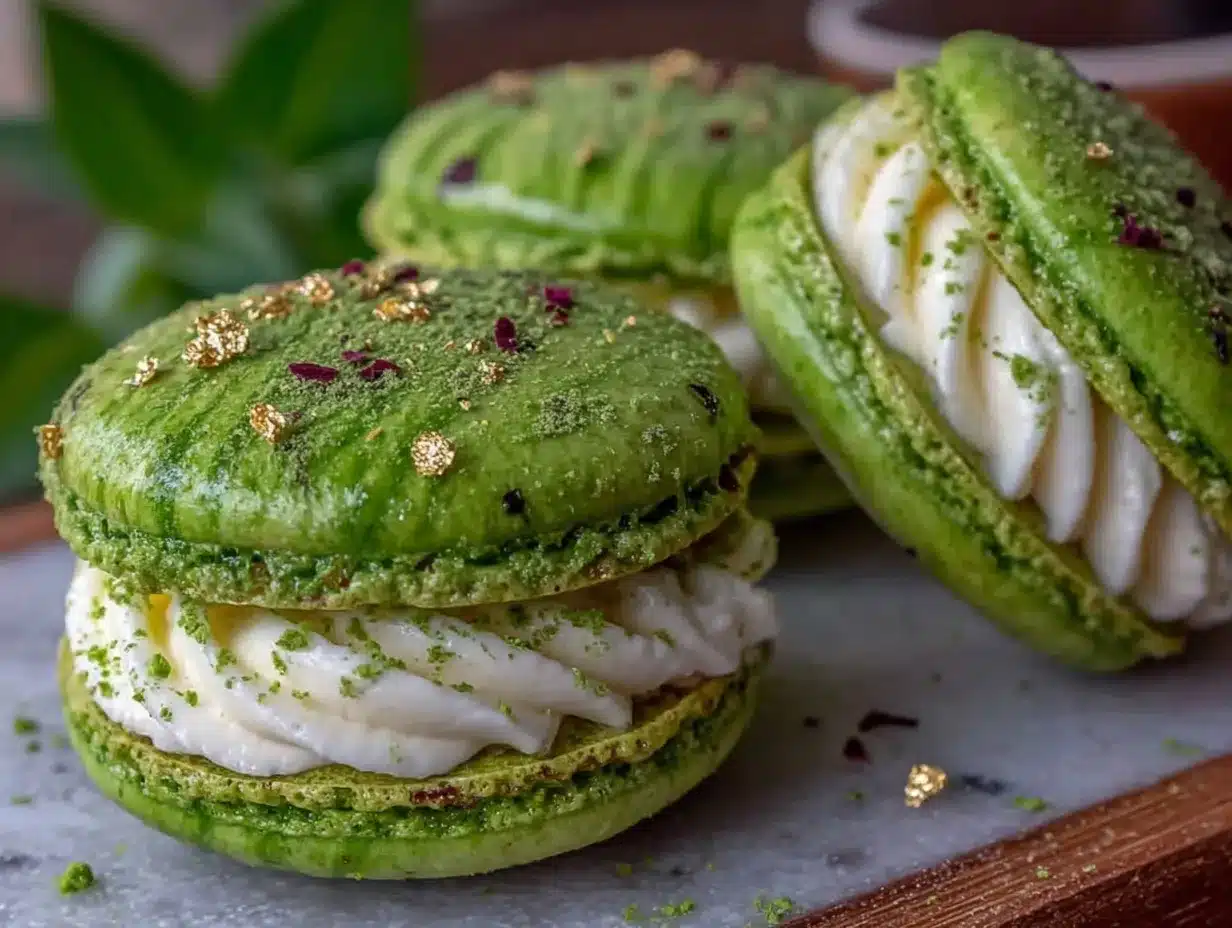 baby yoda matcha macarons preparation steps