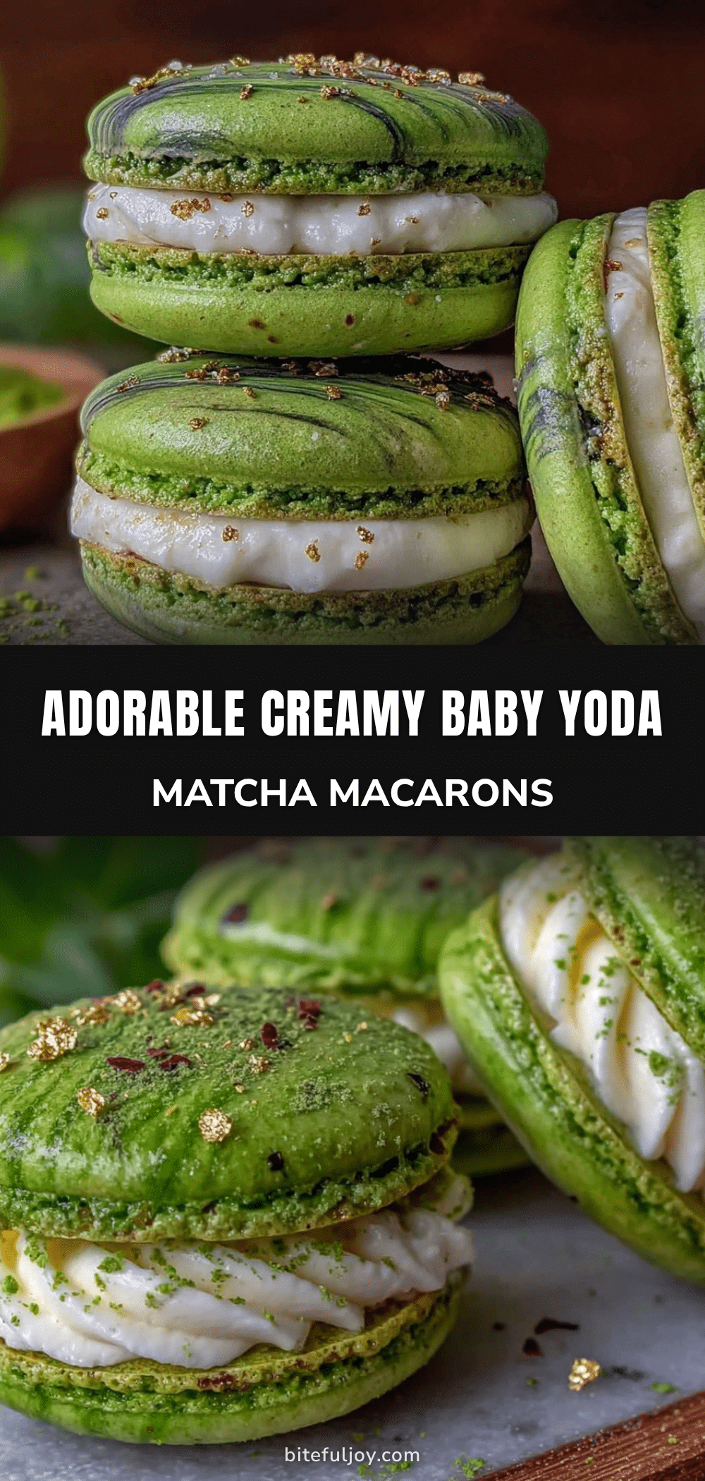 baby yoda matcha macarons recipe
