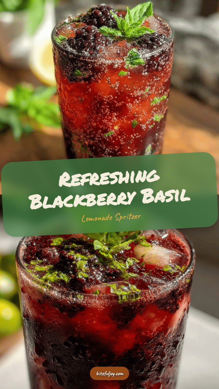 blackberry basil lemonade mocktail recipe