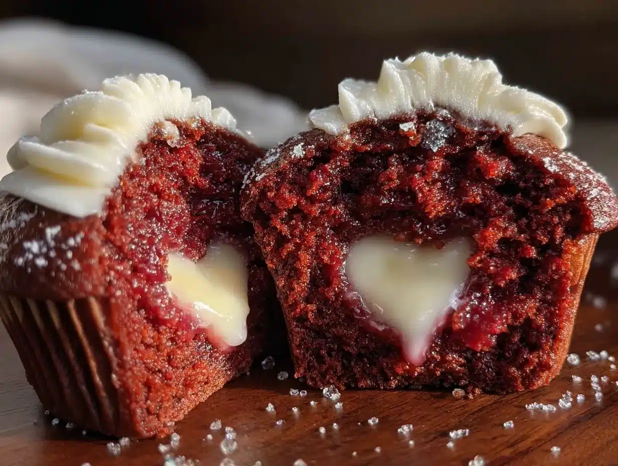 bleeding heart red velvet cupcakes preparation steps