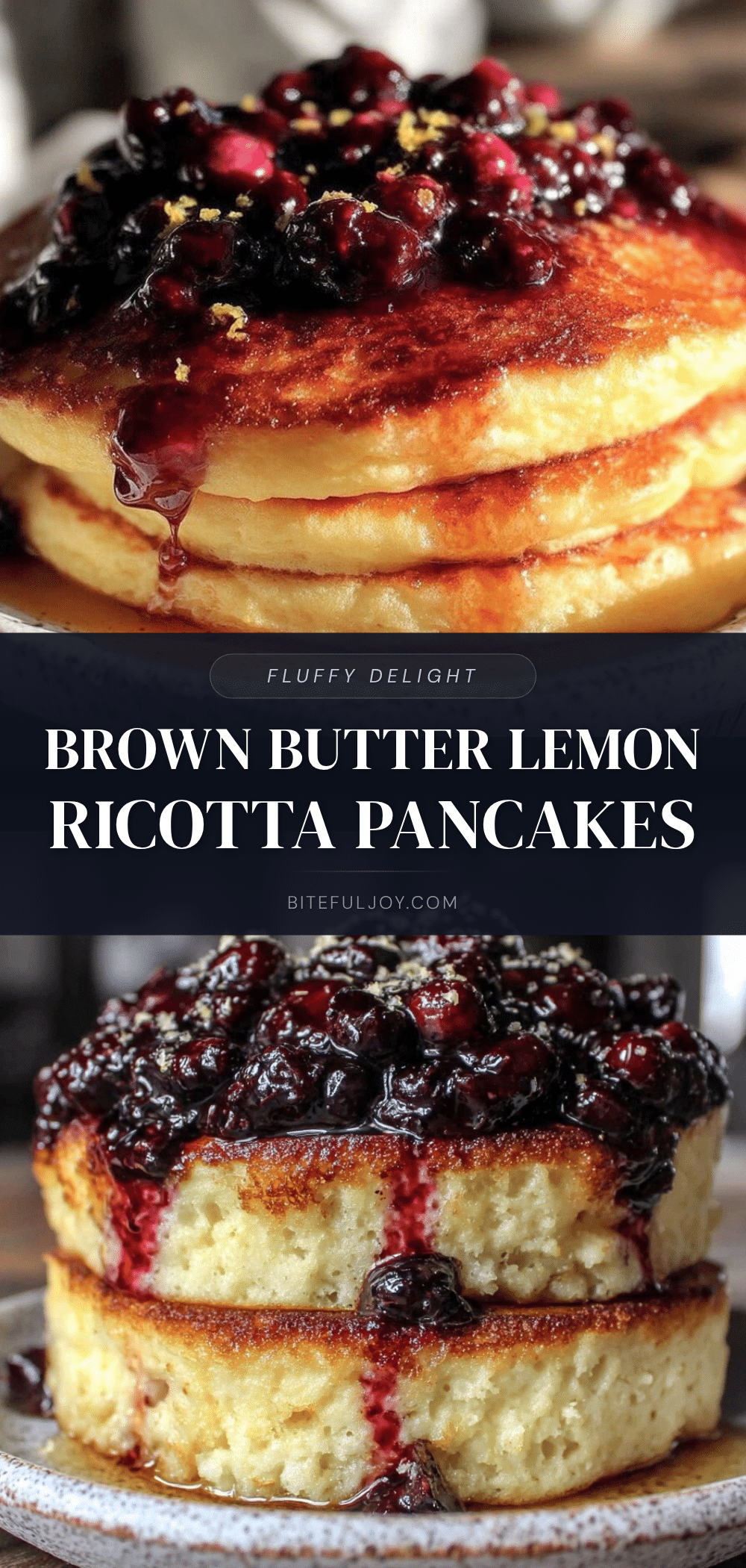 brown butter lemon ricotta pancakes recipe