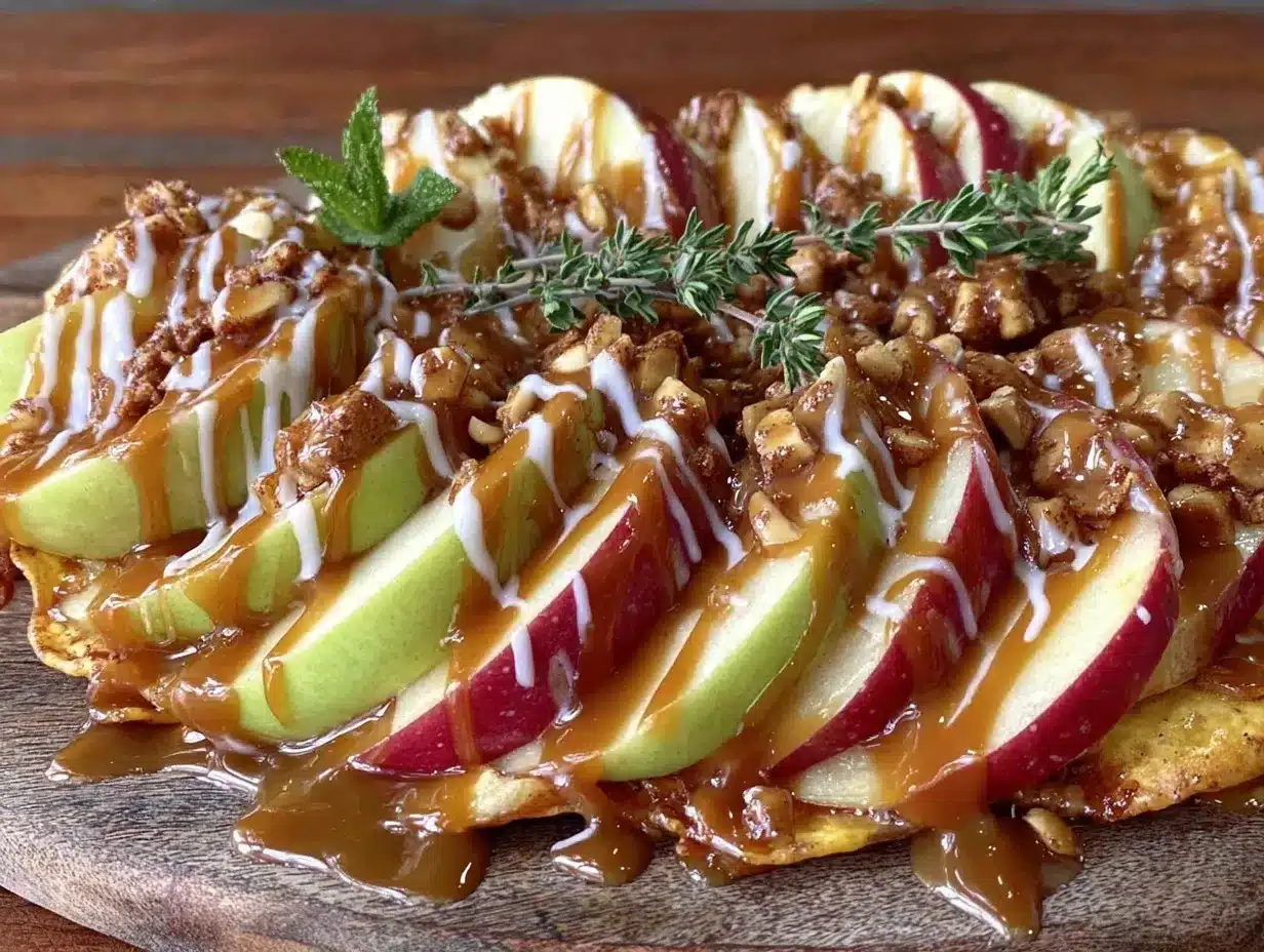 caramel apple nachos preparation steps