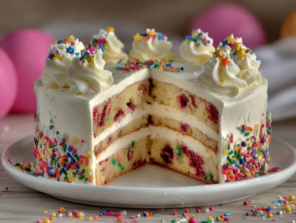 celebration confetti cake - featured image