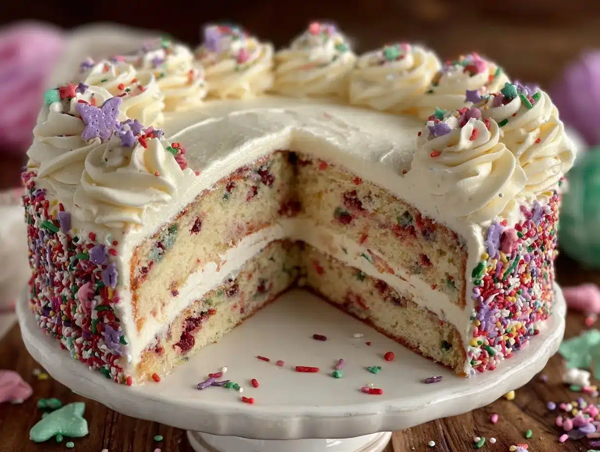 celebration confetti cake preparation steps