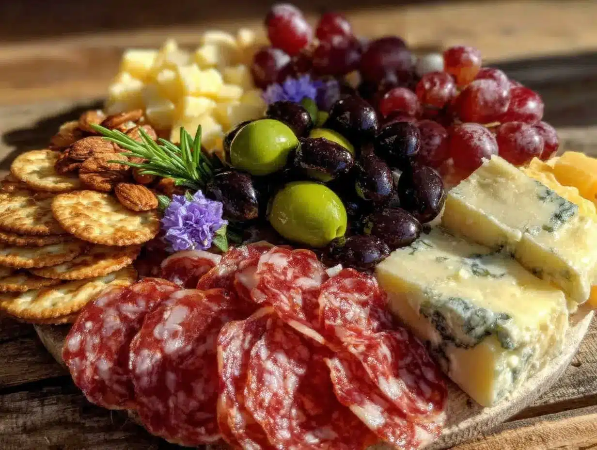 charcuterie wreath ring board preparation steps