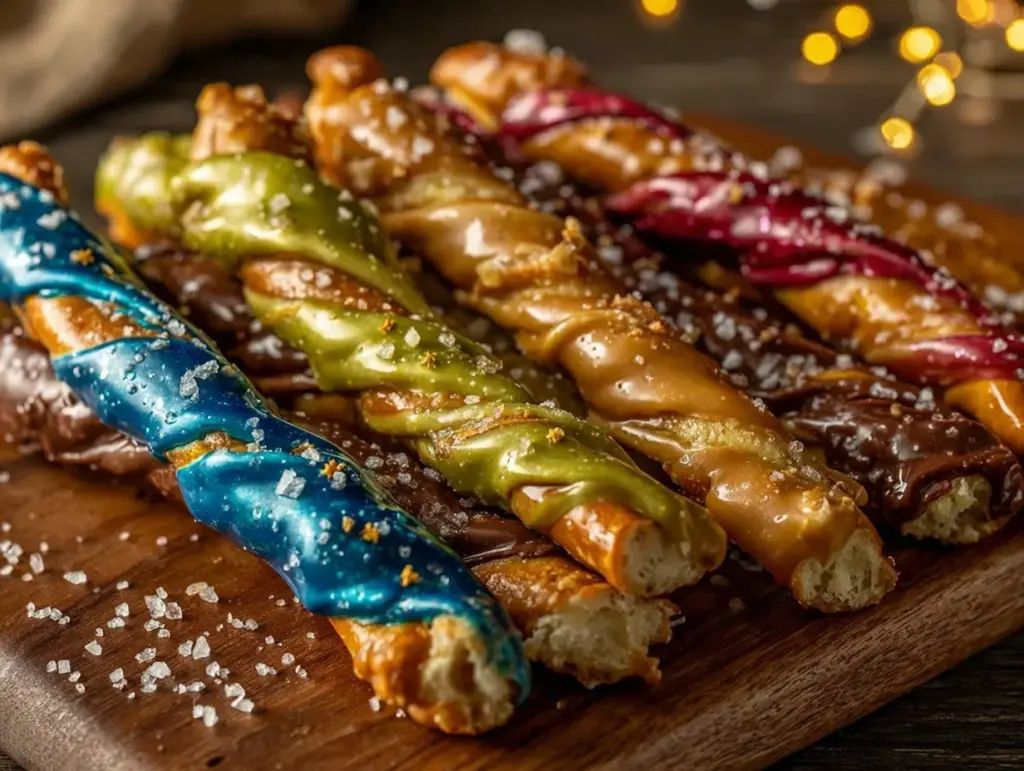 colorful lightsaber pretzel rods - featured image