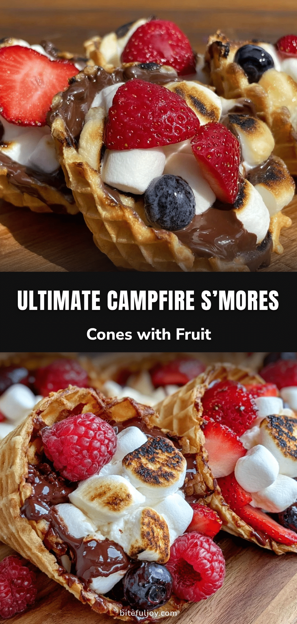 Cozy Campfire Cone Smores recipe