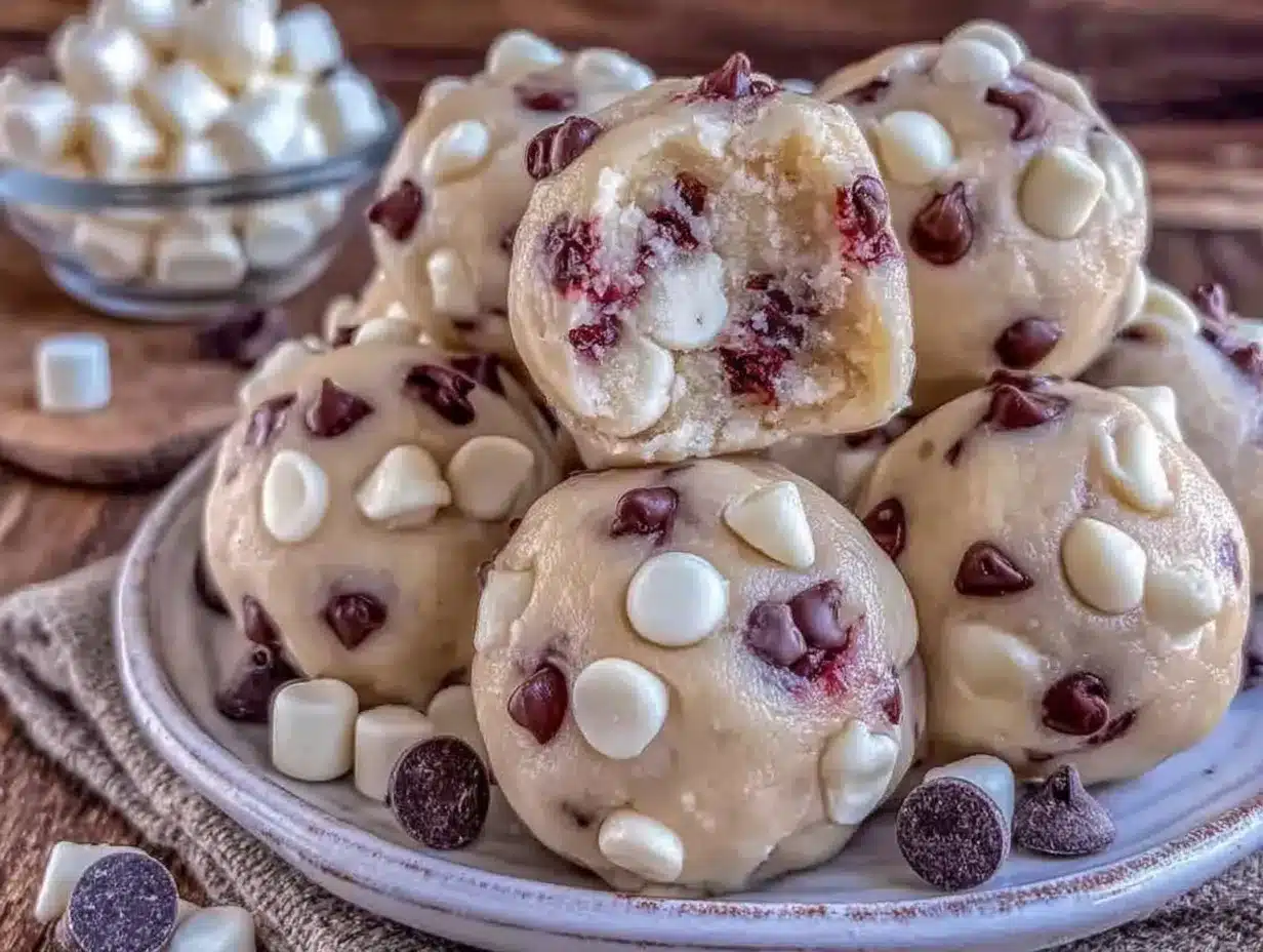 creamy cottage cheese cookie dough bites preparation steps