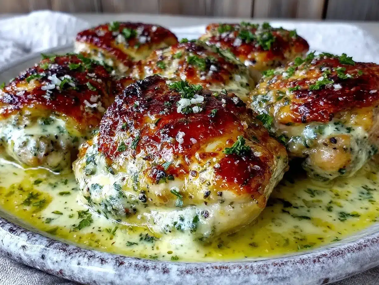 creamy garlic parmesan chicken thighs preparation steps